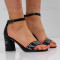 ДАМСКИ САНДАЛИ НА ТОК - 2404-6102001 BLACK