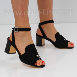 ДАМСКИ САНДАЛИ НА ТОК - 2404-20362003 BLACK