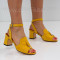 ДАМСКИ САНДАЛИ НА ТОК - 2404-20362003 YELLOW