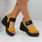 ДАМСКИ САНДАЛИ НА ПЛАТФОРМА - 2404-8822009 YELLOW
