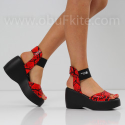 ДАМСКИ САНДАЛИ НА ПЛАТФОРМА - 2404-5192010 RED