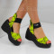 ДАМСКИ САНДАЛИ НА ПЛАТФОРМА - 2404-5192010 BRIGHT YELLOW
