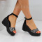 ДАМСКИ САНДАЛИ НА ПЛАТФОРМА - 2404-0412012 BLACK