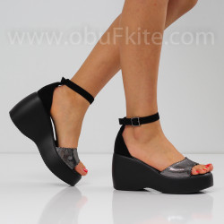 ДАМСКИ САНДАЛИ НА ПЛАТФОРМА - 2404-0412012 BLACK