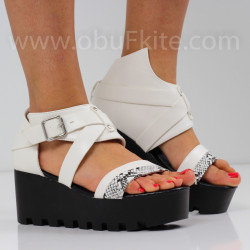ДАМСКИ САНДАЛИ НА ПЛАТФОРМА - 2404-0072013 WHITE