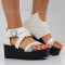 ДАМСКИ САНДАЛИ НА ПЛАТФОРМА - 2404-0072013 WHITE