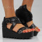 ДАМСКИ САНДАЛИ НА ПЛАТФОРМА - 2404-0072013 BLACK