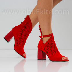 ДАМСКИ БОТИ НА ТОК - 2404-8222014 RED