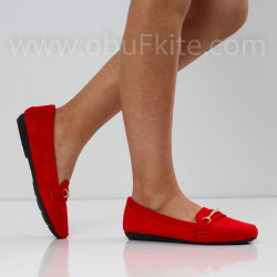 ДАМСКИ МОКАСИНИ - 1505-712004 RED