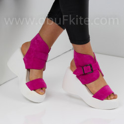 ДАМСКИ САНДАЛИ НА ПЛАТФОРМА - 2404-5672011 FUCHSIA