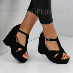 ДАМСКИ САНДАЛИ НА ПЛАТФОРМА 2905-012001 BLACK