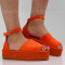 ДАМСКИ САНДАЛИ НА ПЛАТФОРМА - 2404-20222001 ORANGE