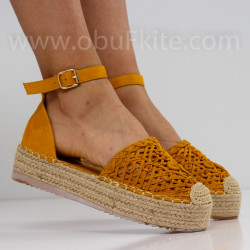 ДАМСКИ САНДАЛИ НА ПЛАТФОРМА - 2404-998192002 YELLOW