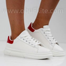 ДАМСКИ КЕЦОВЕ - 1607-56201418 WHITE/RED