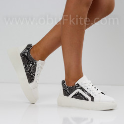 ДАМСКИ КЕЦОВЕ - 2507-3024201304 WHITE/SNAKE