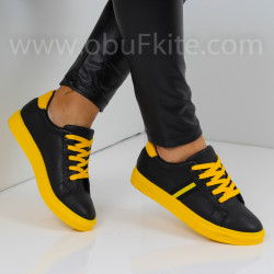 ДАМСКИ КЕЦОВЕ - 1509-108201101 BLACK/YELLOW