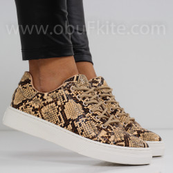 ДАМСКИ КЕЦОВЕ - 1509-095201605 BEIGE/SNAKE