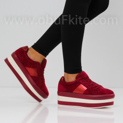 ДАМСКИ КЕЦОВЕ НА ПЛАТФОРМА - 1809-73201403 BORDO
