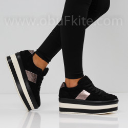 ДАМСКИ КЕЦОВЕ НА ПЛАТФОРМА - 1809-73201403 BLACK