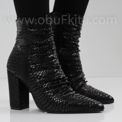 ДАМСКИ БОТИ НА ТОК - 1809-9860203324 BLACK