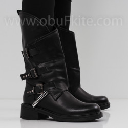 ДАМСКИ БОТИ НА ТОК - 1809-9833203226 BLACK
