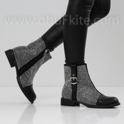 ДАМСКИ БОТИ - 2409-132202609 BLACK/SILVER