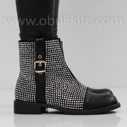 ДАМСКИ БОТИ - 2409-132202609 BLACK/SILVER