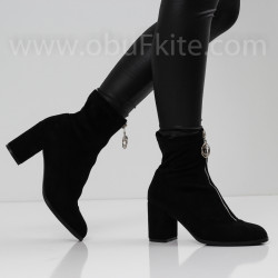 ДАМСКИ БОТИ НА ТОК - 2409-16203226 BLACK