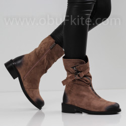 ДАМСКИ БОТИ НА ТОК - 0110-3216204314 BEIGE