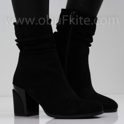 ДАМСКИ БОТИ НА ТОК - 0110-6733204317 BLACK