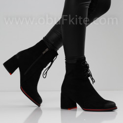 ДАМСКИ БОТИ НА ТОК - 0110-2899204218 BLACK