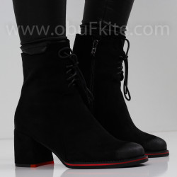 ДАМСКИ БОТИ НА ТОК - 0110-2899204218 BLACK