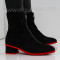 ДАМСКИ БОТИ НА ТОК - 0110-710204119 BLACK/RED