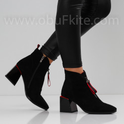 ДАМСКИ БОТИ НА ТОК - 0110-1534204021 BLACK