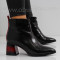 ДАМСКИ БОТИ НА ТОК - 0110-84204122 BLACK