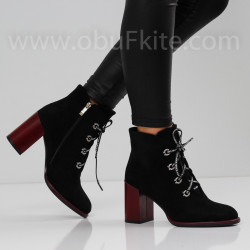 ДАМСКИ БОТИ НА ТОК - 0110-870204224 BLACK