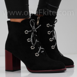 ДАМСКИ БОТИ НА ТОК - 0110-870204224 BLACK