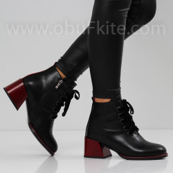 ДАМСКИ БОТИ НА ТОК - 0110-407204427 BLACK/PU