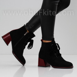 ДАМСКИ БОТИ НА ТОК - 0110-407204427 BLACK