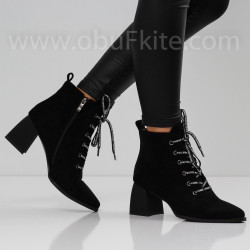 ДАМСКИ БОТИ НА ТОК - 0110-1542204028 BLACK