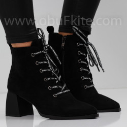 ДАМСКИ БОТИ НА ТОК - 0110-1542204028 BLACK