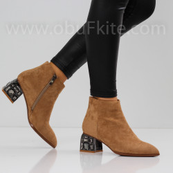 ДАМСКИ БОТИ НА ТОК - 0110-325204233 BEIGE