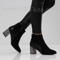 ДАМСКИ БОТИ НА ТОК - 0110-1198204041 BLACK