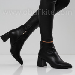 ДАМСКИ БОТИ НА ТОК - 0110-1529204042 BLACK