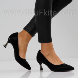 ДАМСКИ ОБУВКИ НА ТОК - 1910-114201809 BLACK-SATEN