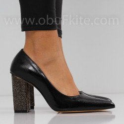 ДАМСКИ ОБУВКИ НА ТОК - 1910-4012202112 BLACK-LACI