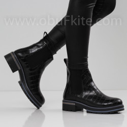 ДАМСКИ БОТИ - 1910-450202125 BLACK-KROKO