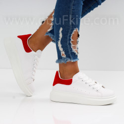 ДАМСКИ КЕЦОВЕ - 17081914 WHITE/RED