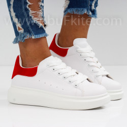 ДАМСКИ КЕЦОВЕ - 17081914 WHITE/RED