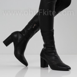 ДАМСКИ БОТИ НА ТОК - 1910-800202439 BLACK-PU